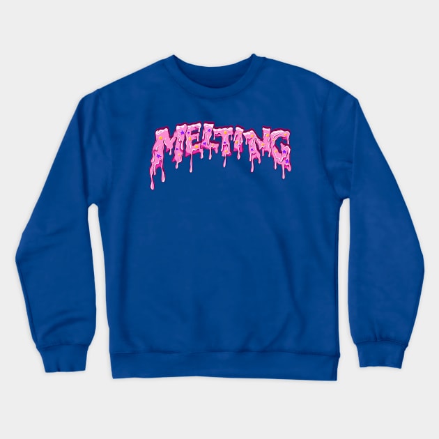 Melting Design Typography Crewneck Sweatshirt by yogisnanda